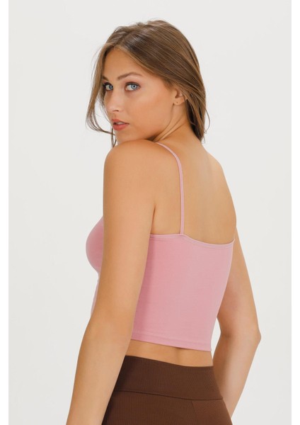 Kadın Ip Askılı Pamuklu Crop Büstiyer - BST1015
