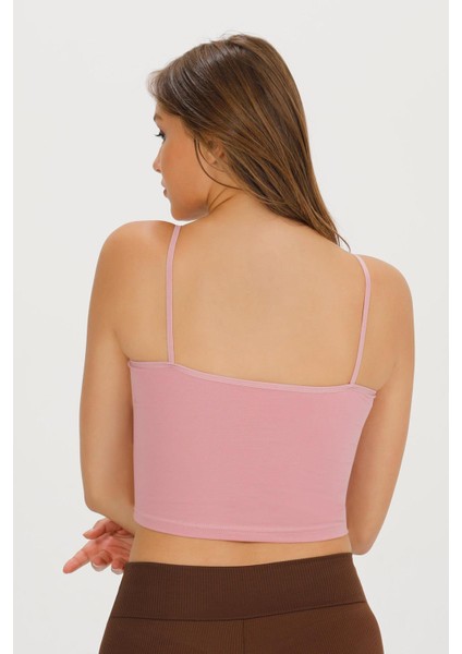 Kadın Ip Askılı Pamuklu Crop Büstiyer - BST1015