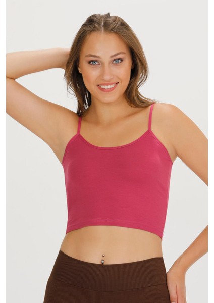 Kadın Ip Askılı Pamuklu Crop Büstiyer - BST1015