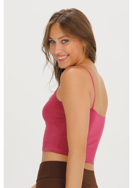 Kadın Ip Askılı Pamuklu Crop Büstiyer - BST1015