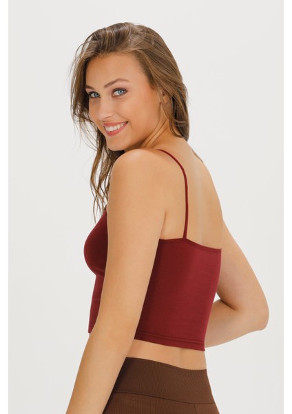 Kadın Ip Askılı Pamuklu Crop Büstiyer - BST1015