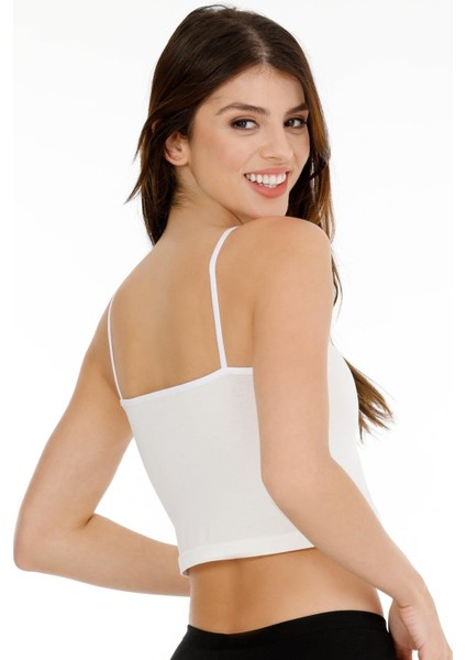 Kadın Ip Askılı Pamuklu Crop Büstiyer - BST1015