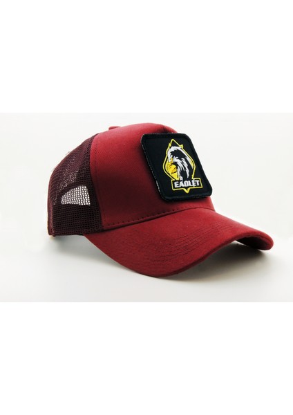 City Goat Trucker (Nakışlı) Eaolet Logolu Unisex Bordo-Bordo Şapka (Cap)