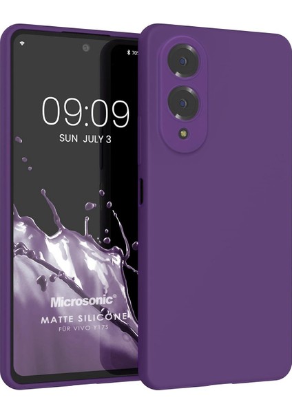 Matte Silicone Vivo Y17S Kılıf Mor