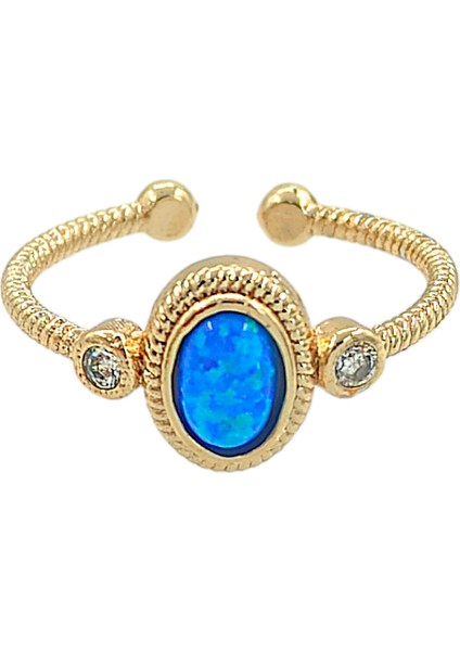 Premium Ayarlanabilir Opal Taş Oval Yüzük fiyatları