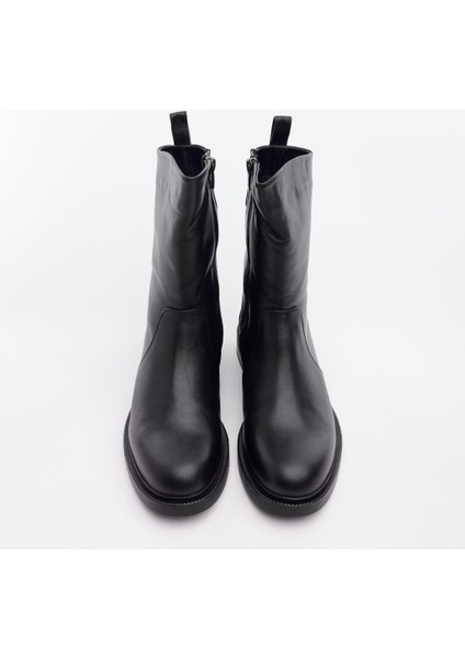 Hakiki Deri Fermuarlı Kadın Bot modelleri