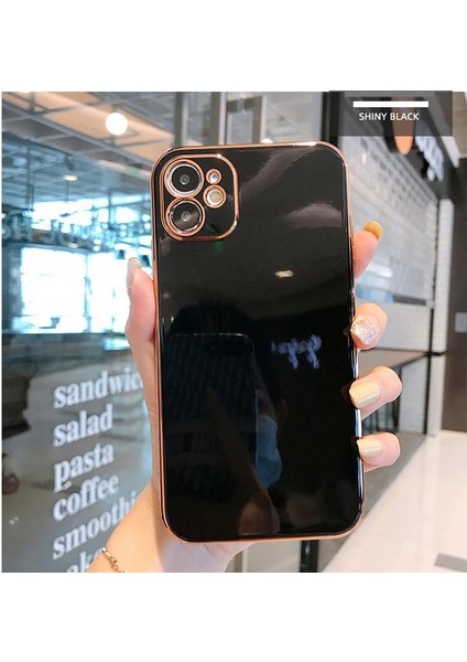 Apple Iphone 13 Pro Tpu Glossy Yumuşak Kamera Korumalı Cep Telefonu Kılıfı Siyah
