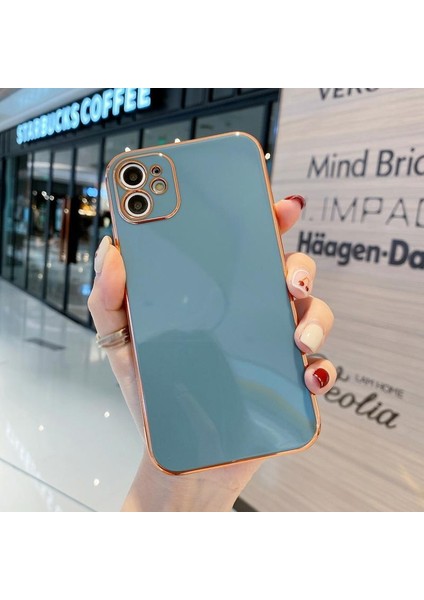 Apple Iphone 11 Tpu Glossy Yumuşak Kamera Korumalı Cep Telefonu Kılıfı Mavi