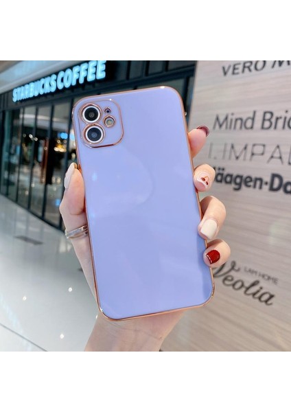 Apple Iphone 11 Tpu Glossy Yumuşak Kamera Korumalı Cep Telefonu Kılıfı Lila