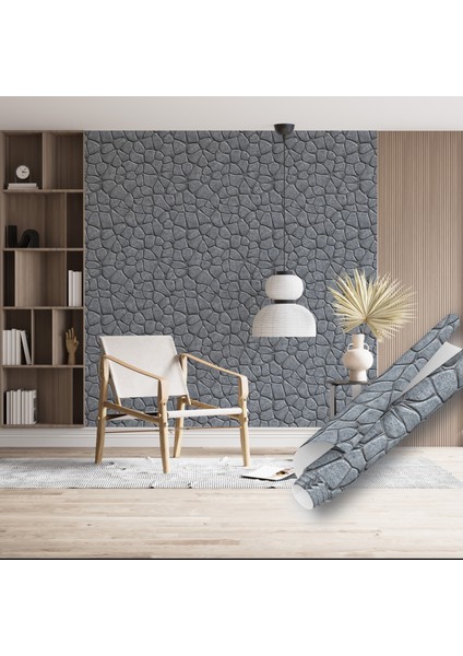 Gri Taş Desenli Yapışkanlı Folyo, Mutfak, Tezgah, Masa, Dolap Kaplama Folyosu, Isıya Dayanıklı, Su Geçirmez, Kendinden Yapışkan Folyolar, Sticker, Büyük Ebatlı, Dekoros indirimleri