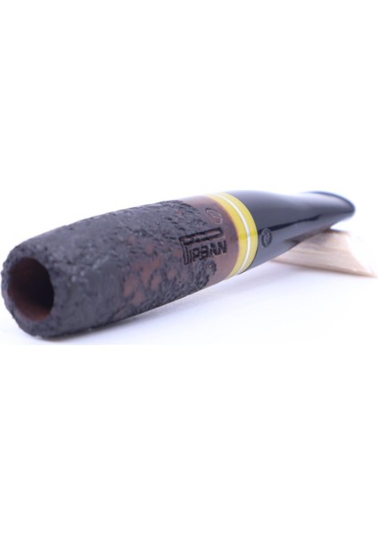 Toscanello Backwoods Ince Işleme Ağızlık Kahverengi - Sarı Şeritli