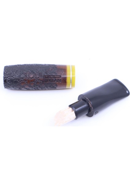Toscanello Backwoods Ince Işleme Ağızlık Kahverengi - Sarı Şeritli
