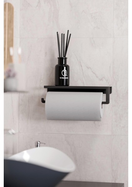 Metal Siyah Raflı Havlu Askısı, Havlu Tutacağı, Kağıt Havluluk modelleri