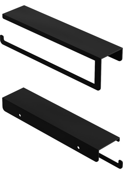 Metal Siyah Raflı Havlu Askısı, Havlu Tutacağı, Kağıt Havluluk fırsatları