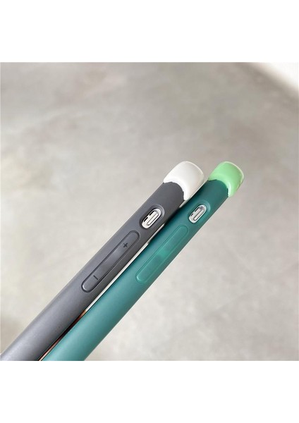 Candy Kamera Korumalı Darbeye Dayanıklı Telefon Kılıfı Koyu Yeşil-Iphone 11 Pro Max modelleri