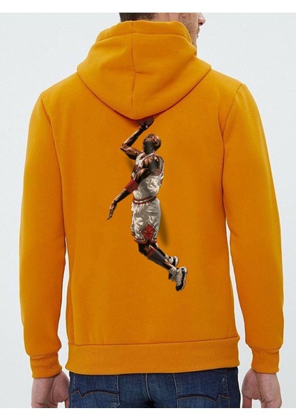 Tasarım Baskılı Oversize Kapüşonlu Kadın-Erkek Sweatshirt