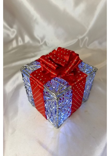 Noel LED Işıklı Hediye Kutusu Paketi Yılbaşı Gold modelleri