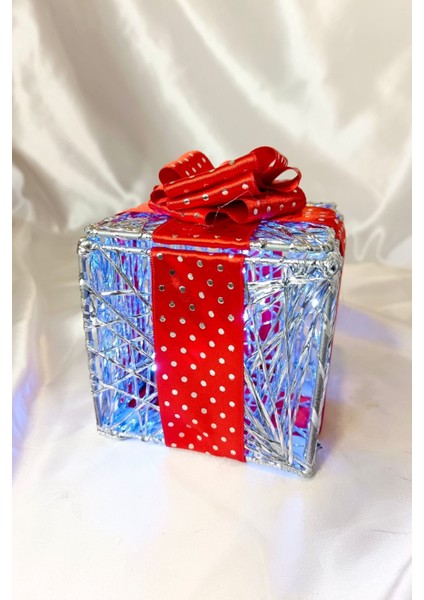 Noel LED Işıklı Hediye Kutusu Paketi Yılbaşı Gold indirimleri