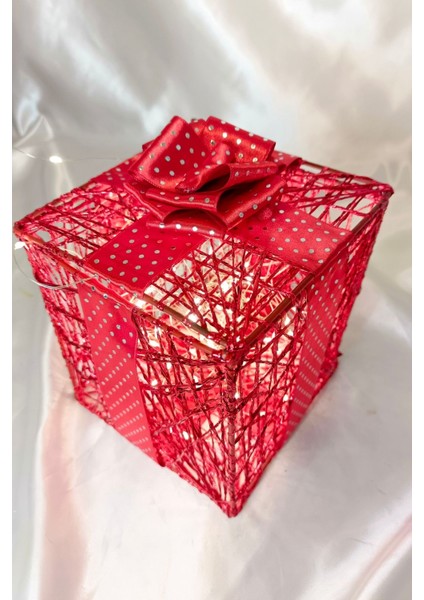 Noel LED Işıklı Hediye Kutusu Paketi Yılbaşı Gold fiyatları