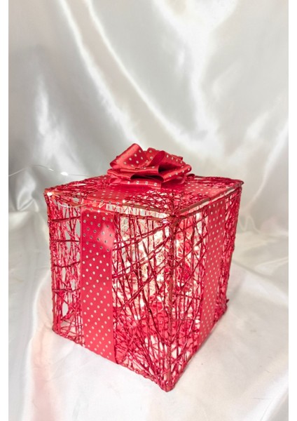 Noel LED Işıklı Hediye Kutusu Paketi Yılbaşı Gold fırsatları