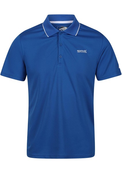 Maverik V Polo Yaka Erkek T-Shirt-Mavi