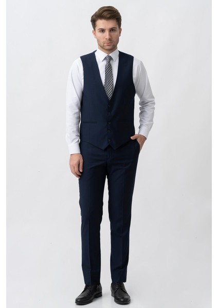 Neiva TY2035 Slim Fit 6 Drop Yelekli Takım Elbise A.lacivert fırsatları