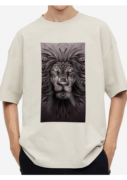 Tasarım Baskılı Oversize Kadın-Erkek Dtf Baskı Tshirt