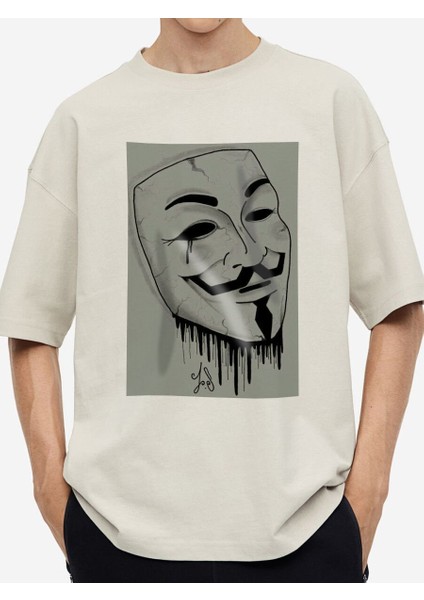 Tasarım Baskılı Oversize Kadın-Erkek Dtf Baskı Tshirt