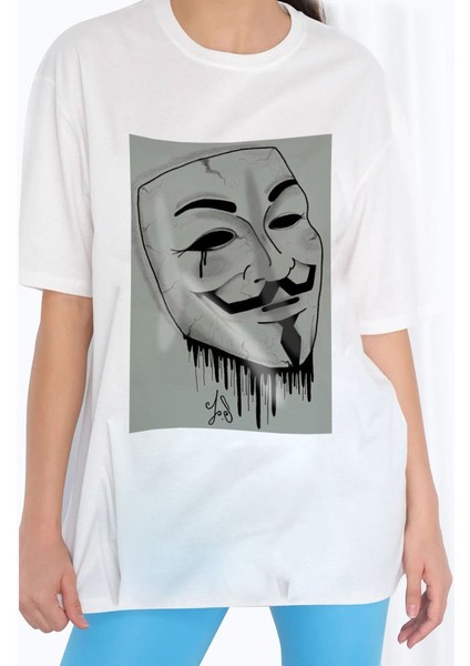 Tasarım Baskılı Oversize Kadın-Erkek Dtf Baskı Tshirt