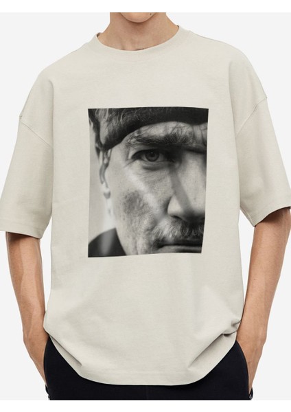 Tasarım Baskılı Oversize Kadın-Erkek Dtf Baskı Tshirt