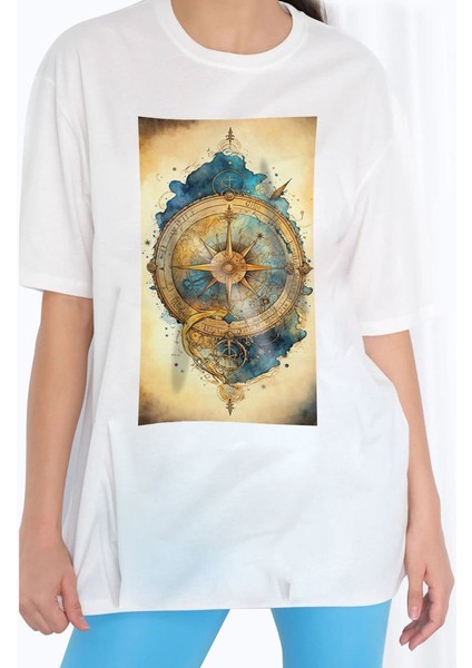 Tasarım Baskılı Oversize Kadın-Erkek Dtf Baskı Tshirt