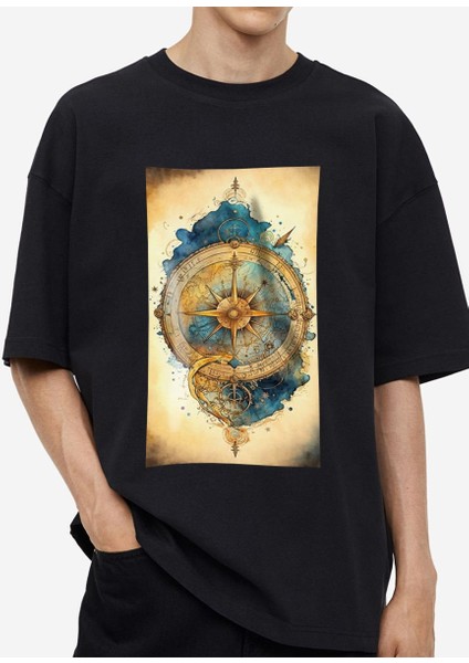 Tasarım Baskılı Oversize Kadın-Erkek Dtf Baskı Tshirt