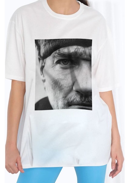 Tasarım Baskılı Oversize Kadın-Erkek Dtf Baskı Tshirt