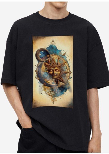 Tasarım Baskılı Oversize Kadın-Erkek Dtf Baskı Tshirt