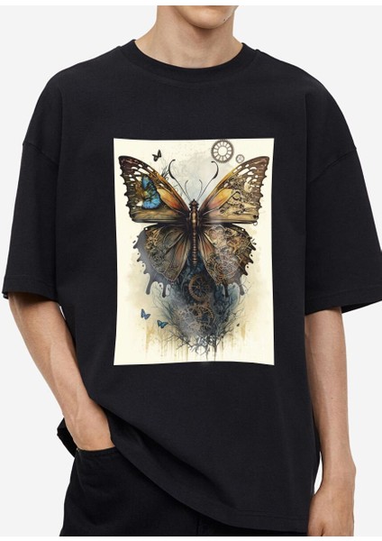 Tasarım Baskılı Oversize Kadın-Erkek Dtf Baskı Tshirt