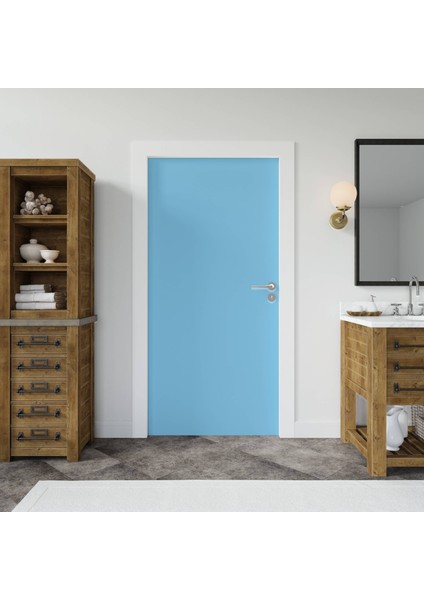 Mat Düz Bebek Mavisi Yapışkanlı Folyo, Mutfak, Tezgah, Masa, Dolap Kaplama Folyosu, Isıya Dayanıklı, Su Geçirmez, Yapışkan Folyolar, Sticker, Büyük Ebatlı, Dekoros fırsatları