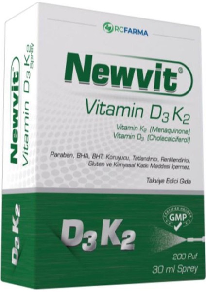 Newvit Vitamin D3K2 Sprey 30 ml