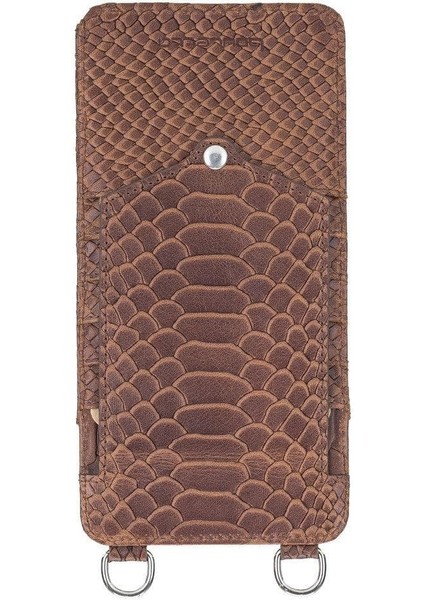 Marlo Deri Universal Telefon Kılıfı - Snake Kahverengi