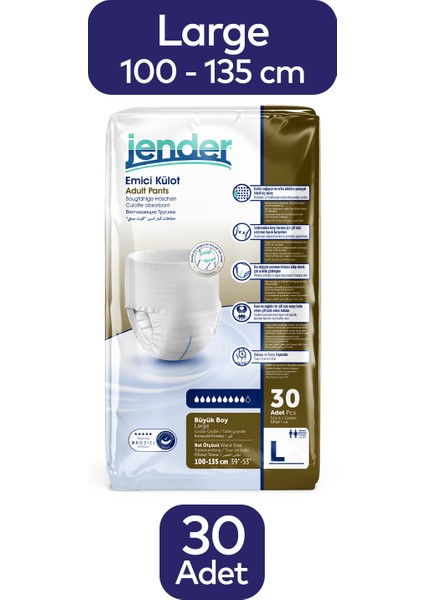 Emici Külot Large (L) Hasta Bezi | 30 Adet - 1 Paket