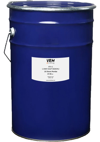 VRM Vernikrecinemarketi Rtv-2 Kalıp Silikonu 1.Sınıf (Pembe - 10 Shore) - 25 kg