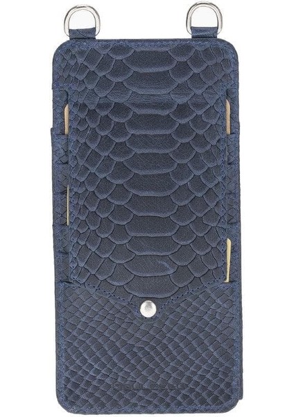 Marlo Deri Universal Telefon Kılıfı - Snake Mavi