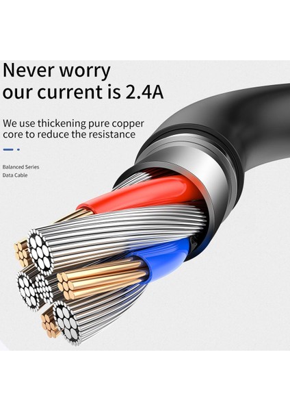 Dengeli Serisi Veri Kablosu 2 m Type-C Telefon Kablosu Beyaz fiyatları