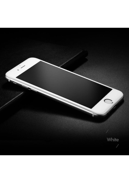 Alen Matte Full Cam Apple iPhone 7-8 Temperli Cam Ekran Koruyucu Beyaz
