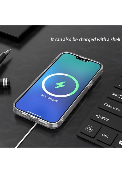 Apple iPhone 13 Pro Magsafe Kablosuz Şarj Destekli Manyetik Şeffaf Koruyucu Kılıf