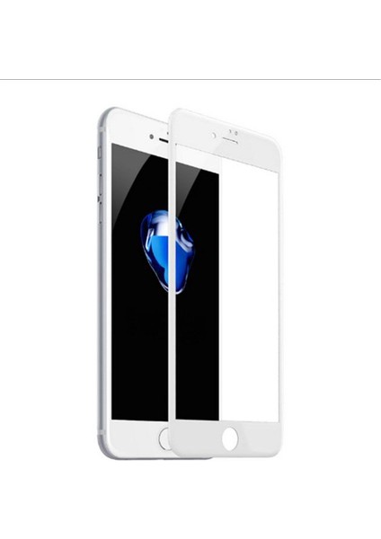 JM222 Iphone 6 Plus Tam Kaplayan Temperli Erkan Koruyucu Beyaz Beyaz fiyatları
