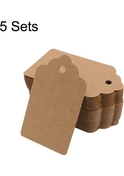 5 Set Dalgalar Kraft Kağıt Etiketleri Noel Düğün Partisi Kraft Kağıt Hediye Asma Etiketleri (Yurt Dışından)