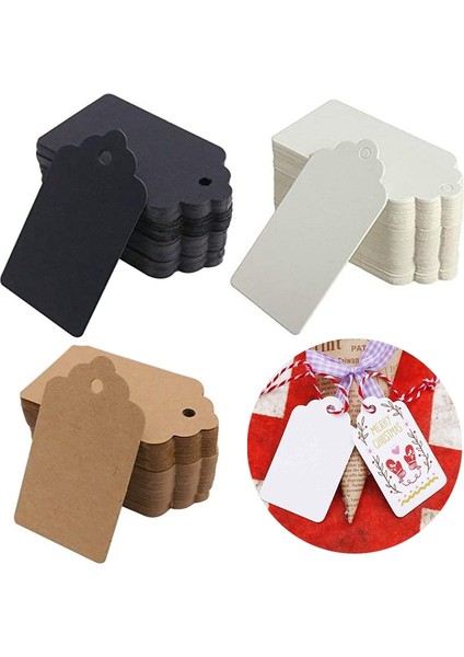 5 Set Dalgalar Kraft Kağıt Etiketleri Noel Düğün Partisi Kraft Kağıt Hediye Asma Etiketleri (Yurt Dışından) fiyatları