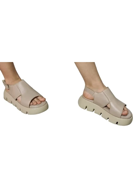 Dünya Shoes Deri Kadın Sandalet