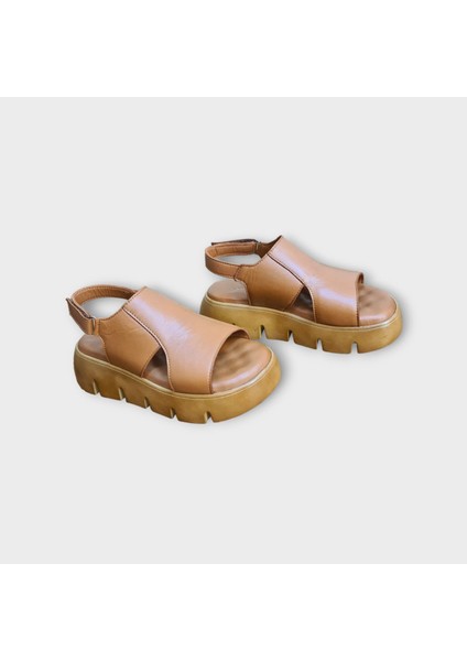 Dünya Shoes Deri Kadın Sandalet