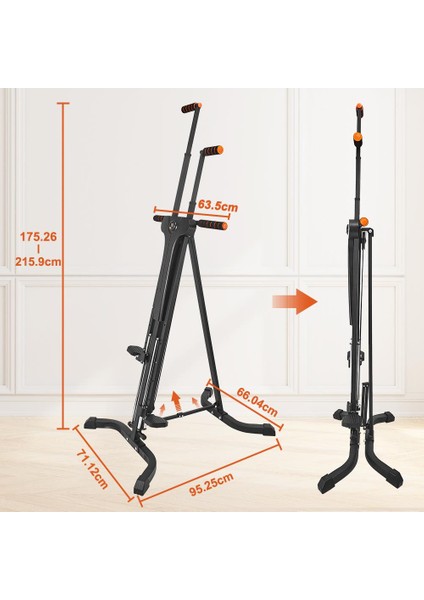 Relife Ab Vertical Climber 5 Kademeli Dikey Tırmanma Egzersiz Aleti, Katlanabilir Kardiyo Egzersiz Makinesi, Stepper